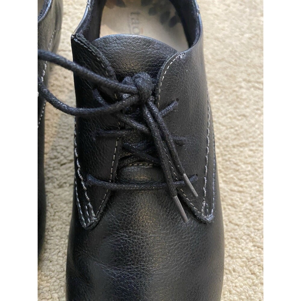 Taos Black Cobbler Shoes Dressy Casual Lace Up Oxford Minimalist Women’s 8.5 - Picture 4 of 12